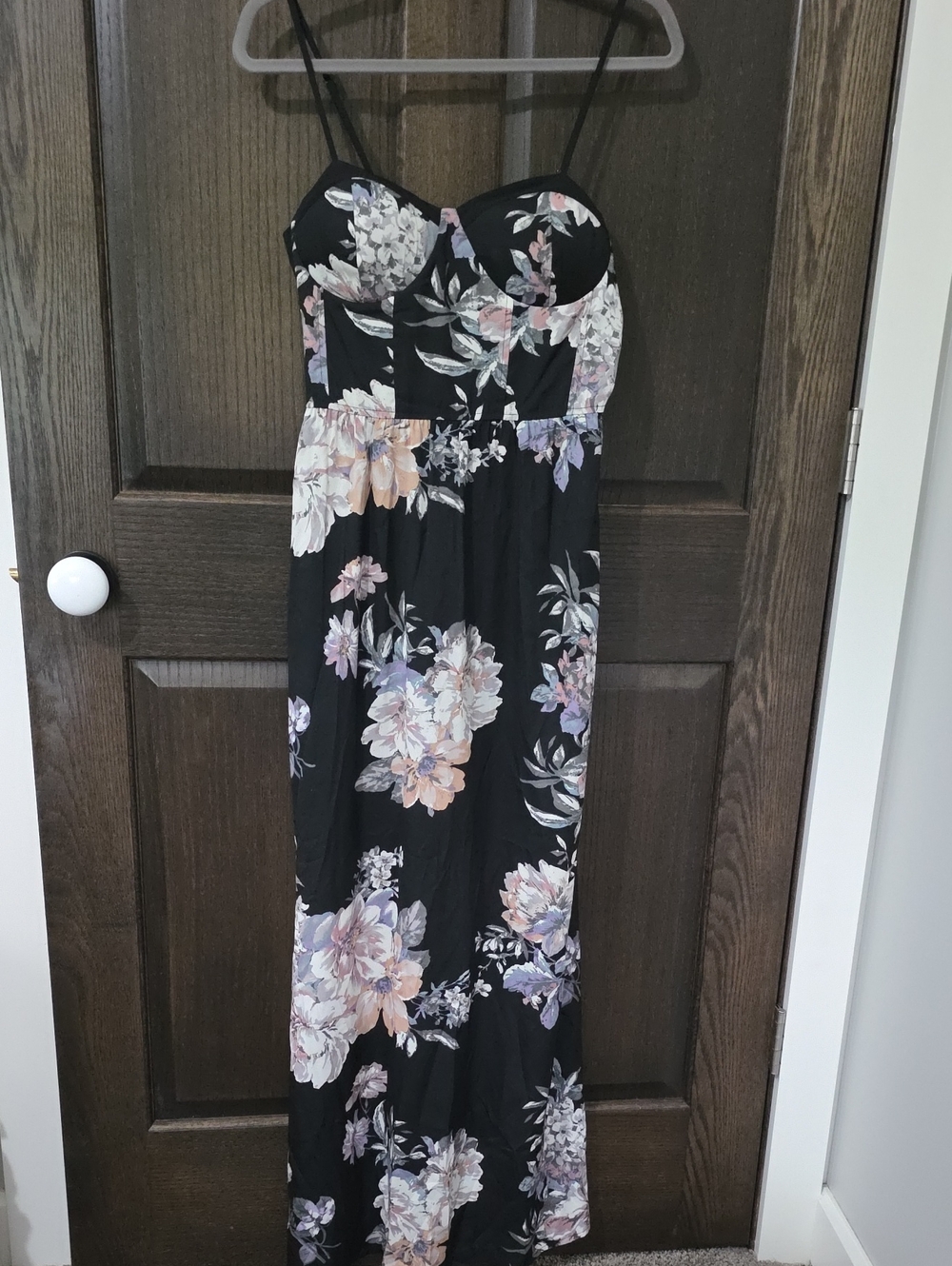 Band of Gypsies Black Floral Maxi w/ Pockets